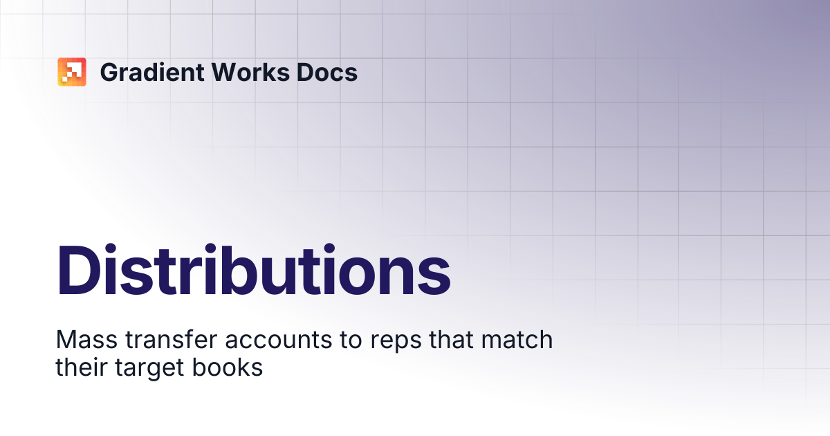 Distributions | Gradient Works Docs