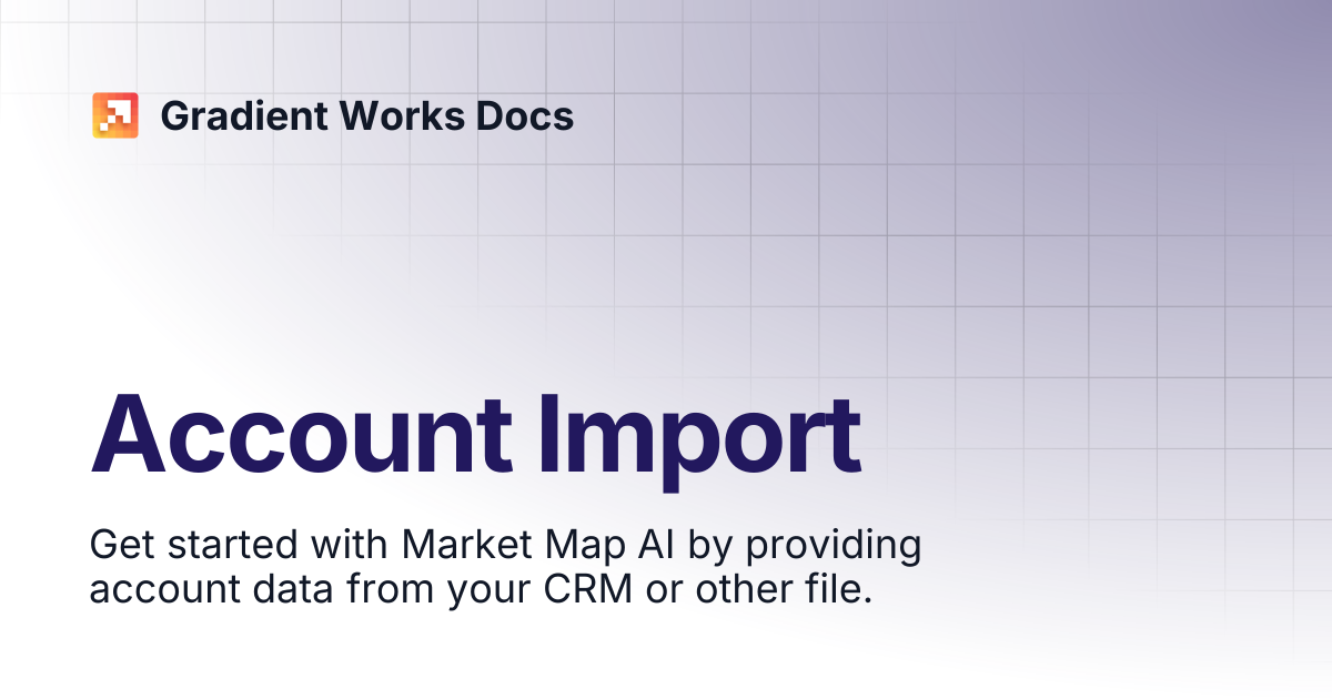 Account Import | Gradient Works Docs